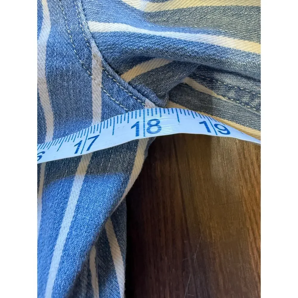 Lauren Ralph Lauren Denim Railroad Stripe Trucker Jacket Size S